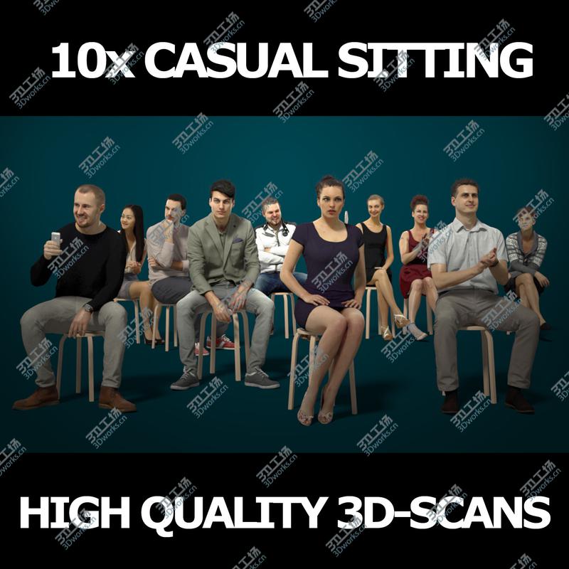 images/goods_img/2021040234/3D 10x Scanned Casual Sitting People Vol02 Collection Gobotree 3D/1.jpg